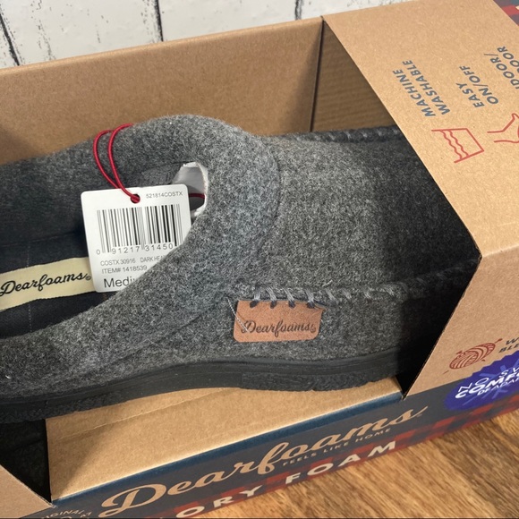 Dearfoams Men's Wool Blend Indoor/Outdoor Slippers - Picture 5 of 9